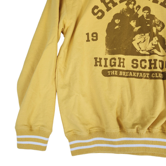 Breakfast Club Sweatshirt Size Medium Shermer High Vintage Style Yellow - Picture 3 of 6